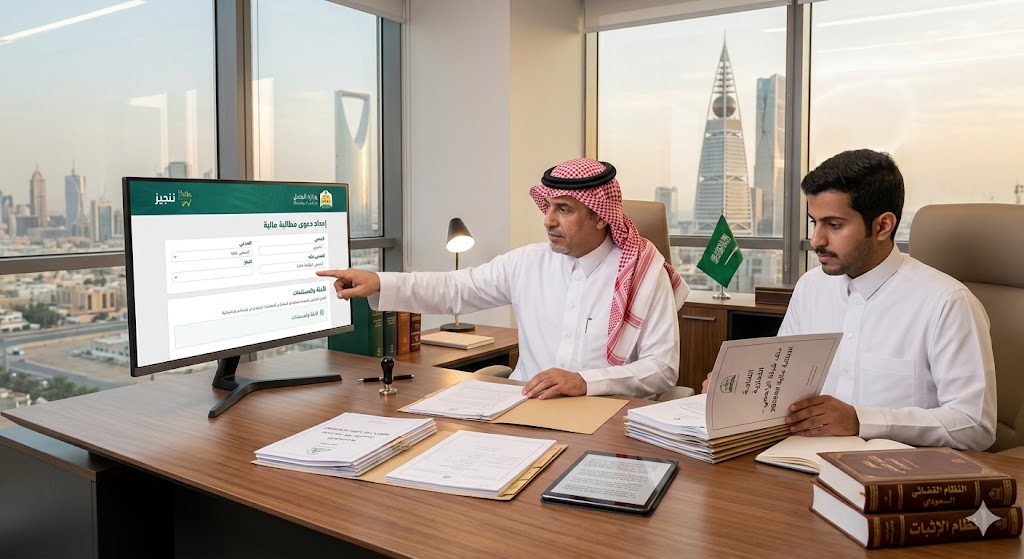 طريقة رفع دعوى مطالبة مالية في السعودية عبر منصة ناجز 2026